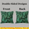 Green Leaf Pattern square Jacquard Pillow Cover for Sofa Office Waist Cushion Cover Home Decorative Pillowcase