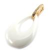 Les Trésors De Lily [L6695] - Gold Plated Pendant 'Sissi' White Rose Gold (ceramic) - 19x13 Mm