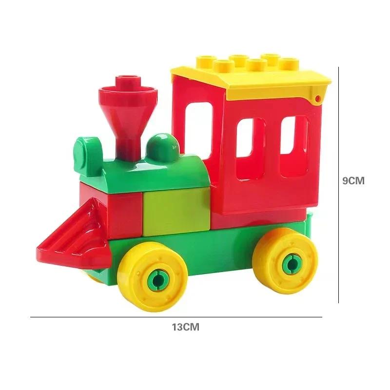Big Building Blocks Compatible Large Bricks Road Plate Car Parking Pole Fuel Station City Traffic Kids Educational Creative Toys