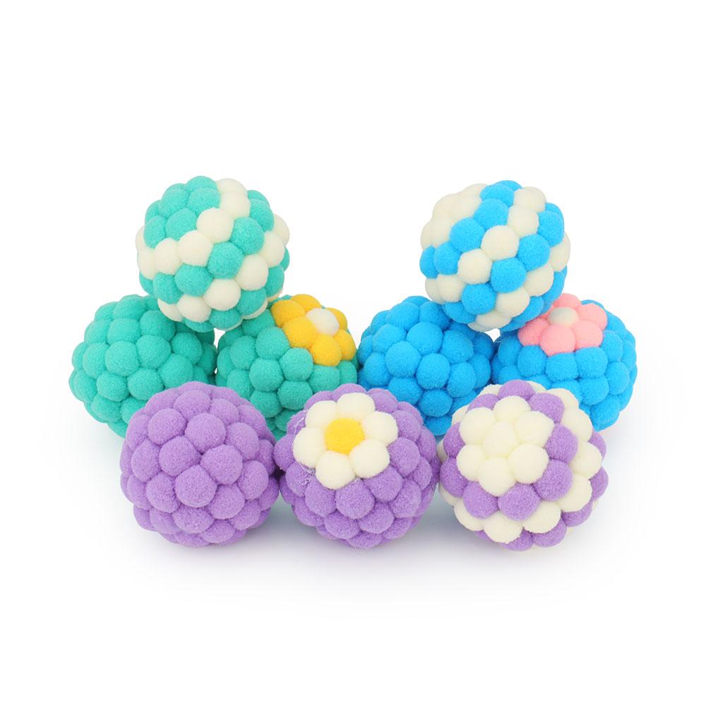 Flower Ball Teasing Cat Toy Colorful Kitten Pets Toys Molar Bolus Small Ball Pet Supplies