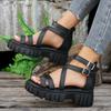 Women's Platform Sandals 2025Summer Roman Style Sandal Ankle Strap Casual Sandals for Women Open Toe Beach Shoes Sandalias Mujer
