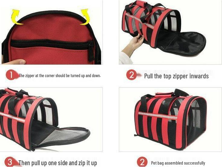 Pet Travel Mesh Bag: Fashionable Breathable Handbag for Dogs and Cats