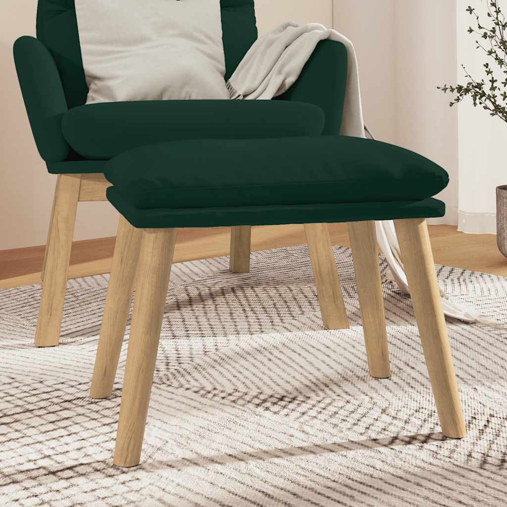 Footstool Dark Green 45 X 29.5 X 35 Cm Velvet