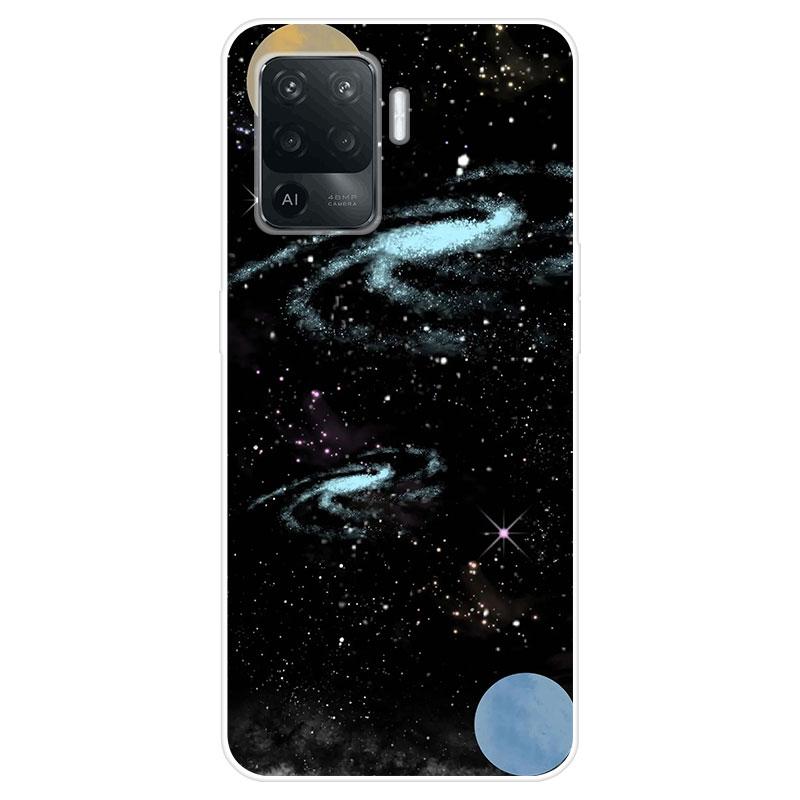 

Для OPPO Reno5 lite Чохол Reno 5 lite М яка силіконова задня кришка Чохол для телефону з мультфільмом Зоряне небо For OPPO Reno5 lite