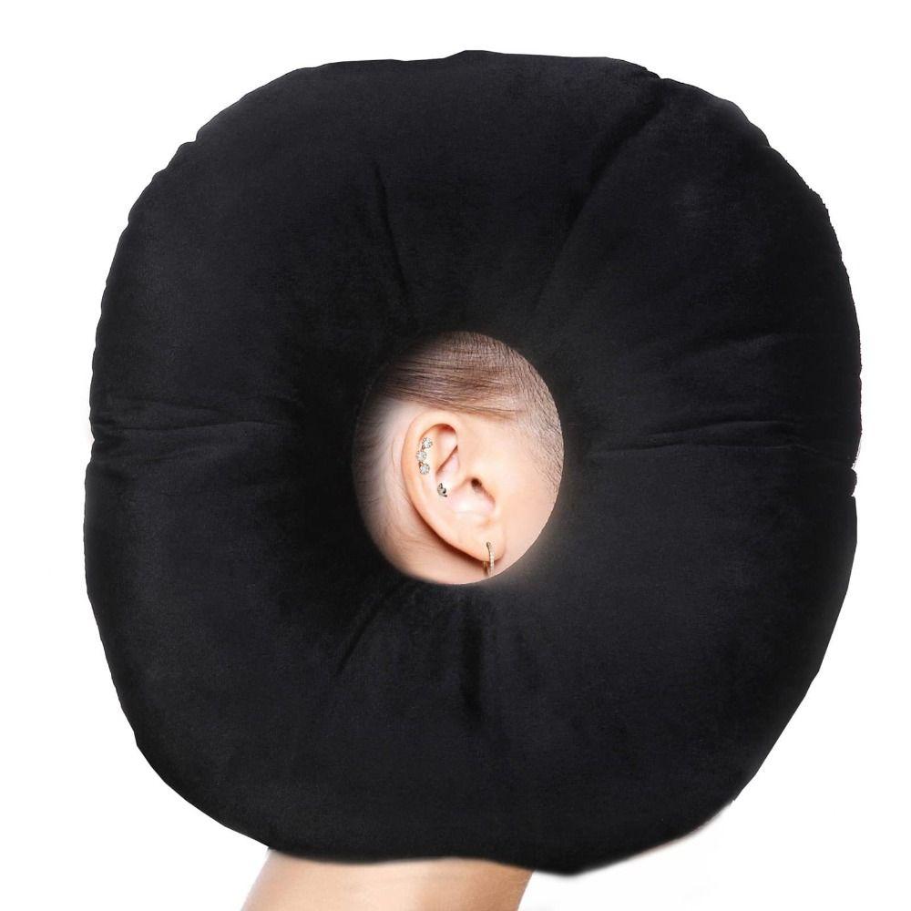 Cotton Filling Ear Piercing Pillow Breathable Portable Pillow with Ear Hole Ergonomic Comfortable Earring Pillow