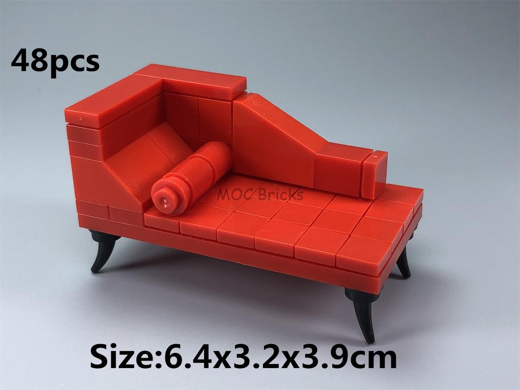 MOC Blocks Sofa Home Furniture Chair Desk City Model Learning Construction Bricks Figures DO IT YOURSELF Toy Ideal For Children Gift Idea