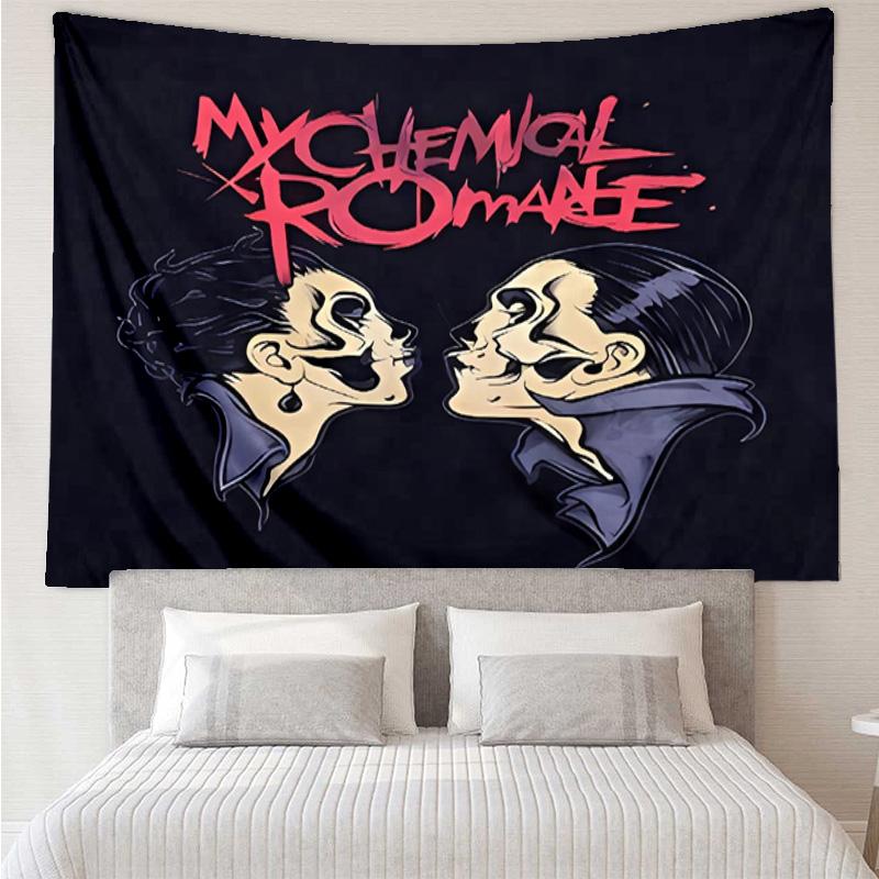 My Chemical Romance Tapestry for Bedroom Aesthetic Classroom Tapestries Wall Hanging for Living Room Dorm Office,Ideal Creative Gift
