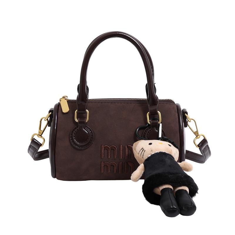 

2025 Trendy Japanese & Korean Large-Capacity Crossbody Handbag Without Pendant кавовий
