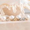 Retro Bezeled Imitation Pearls Screw-Back Dome Stud Earrings Stainless Steel Trendy Simple Charm Jewelry for Women Gift