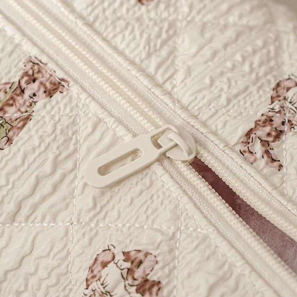 Large Capacity Curler Storage Bag Quilting Cotton Hair Air Wrap Dryer Case  Travel Use
