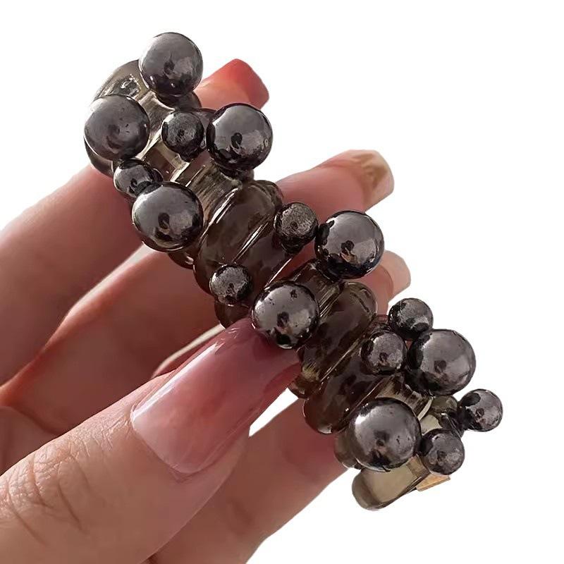 Moda perłowa prosta linia telefoniczna opaska do włosów damski wysoki kucyk artefakt temperament bańka warkocz artefakt włosów głowa liny akcesoria do włosów