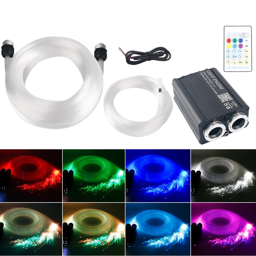 New 16W Car Starry Sky Light Interior Atmosphere Light Twinkle Starry RGB Stream Light Ceiling Car Home Decor RGBW Fiber Optic