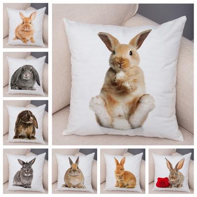 Zuhause Sofa Kinderzimmer Dekor Niedliches Haustier Tierdruck Kissenbezug Kissenbezug Hase