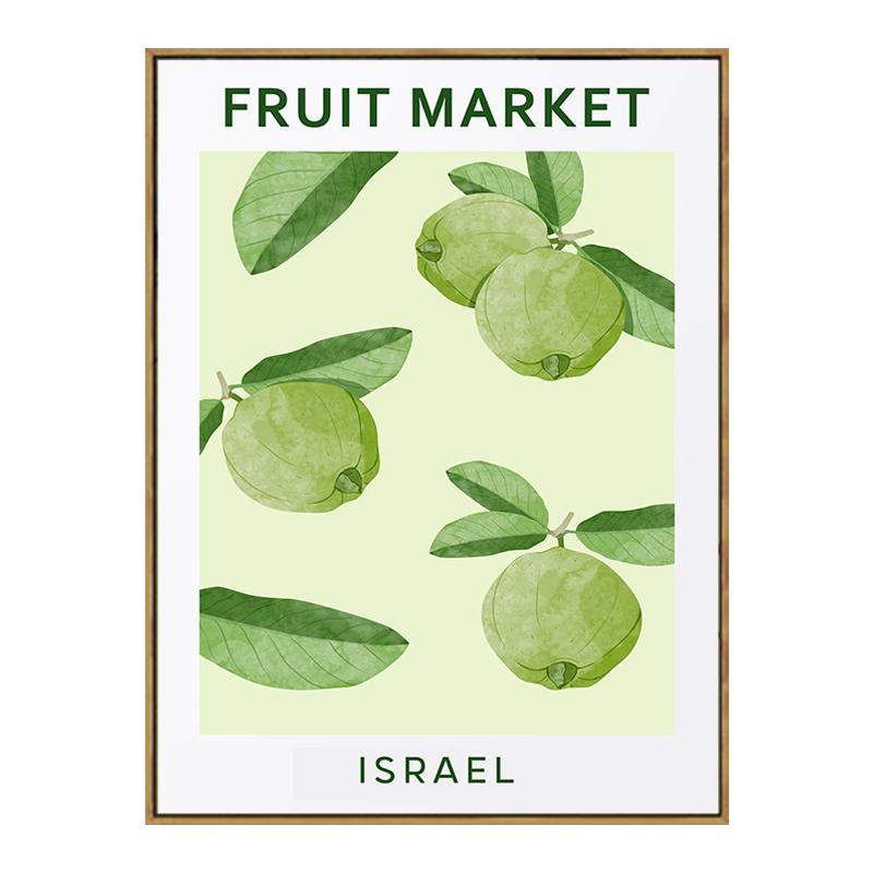 

Плакат с фруктами на скандинавском рынке Лимон Вишня Апельсин Декоративные картины Холст Настенные картины Печать Декор для кухни и столовой 21x30cm No Framed