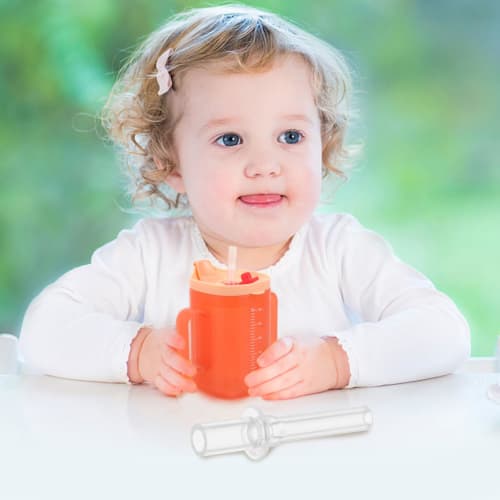 Alasum Silicone Straw Tips, 10-Piece Replacement Straw for Water Bottles, Removable and Reusable Silicone, Cuts To Short Lengths and Fits Any Large Ju