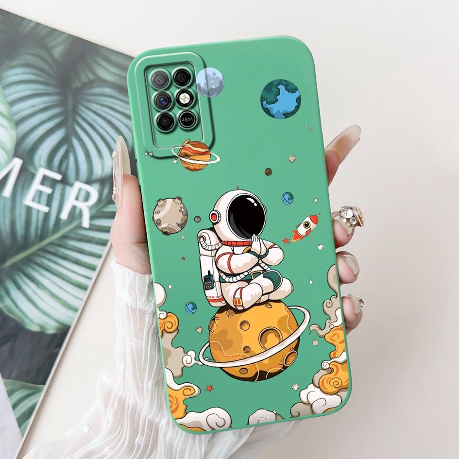 For Infinix Note 8 8i 2020 Case Lovely Astronaut Soft Silicone Funda Shockproof Matte Cover For Infinix Note8 Note8i Phone Cases