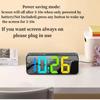 11 Farben RGB Digitaler Wecker Woche DST Unbegrenzter Schlummer Tischuhr 12/24H 2 Alarme Nachtmodus USB-Ausgang LED Spiegeluhr