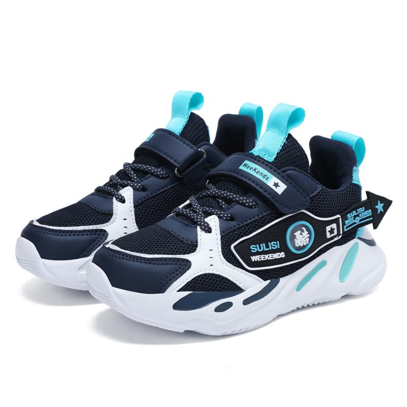2025 autumn new classmates men's casual children's sports shoes medium and older children's mesh shoes soft-soled running shoes