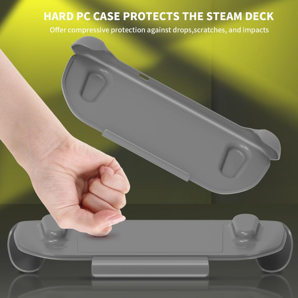 Protective Case Soft Cover for Steam-Deck Gamepad Housing with Support Bracket-