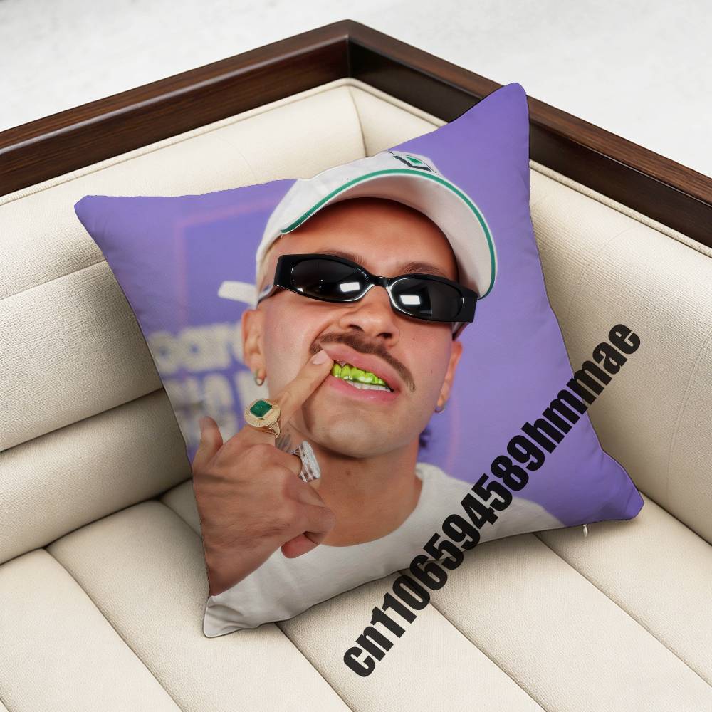 For F-Feid El Green Print La Saga Disc 4 Throw Pillow Case Sham 45X45Cm 35X35Cm Square Bedroom Pillowcase Cushion Cover