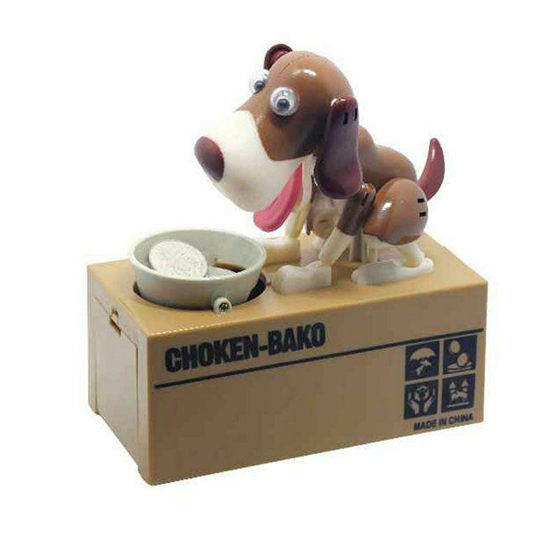 Rozkošný štěněcí prasátko s vtipnou automatickou akcí jedení pro děti