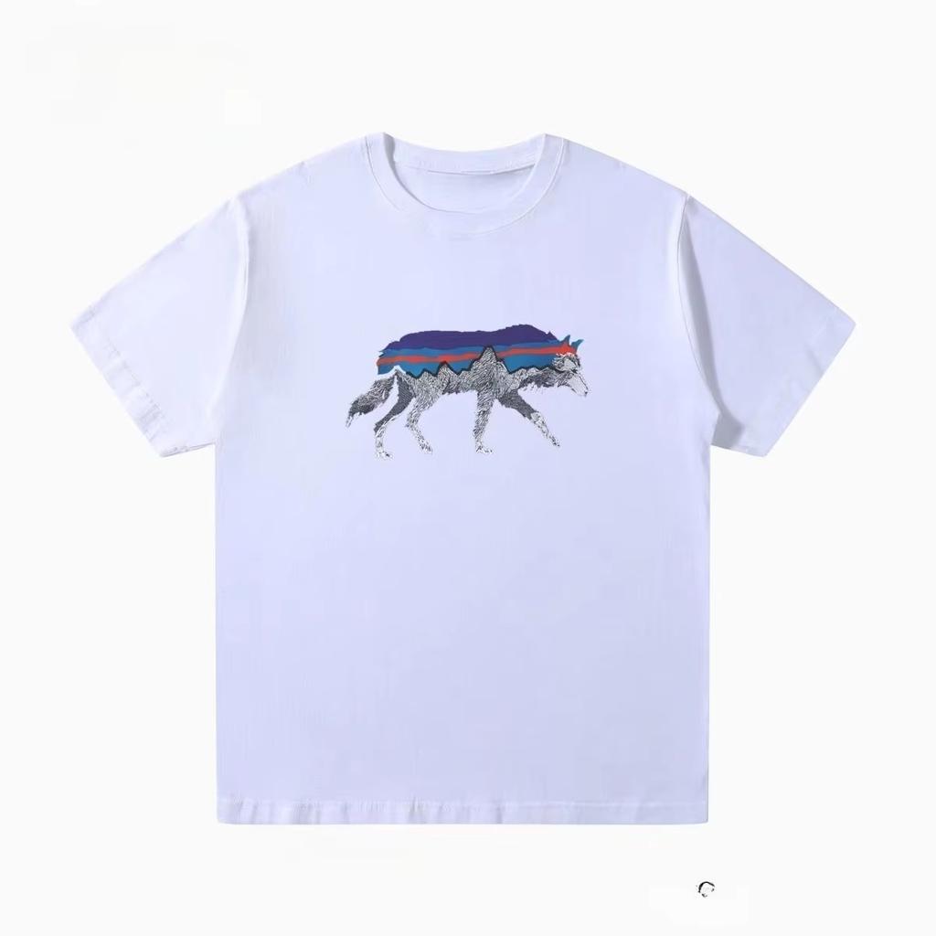 Men's and Women's Summer Loose Wolf Print Pure Cotton Short-sleeved T-shirts Are Simple and Fashionable Men T Shirt  Top Cpe
