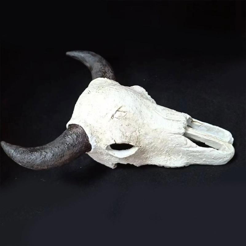 Delicate Skull Hallowed Cave Terrarium Hideouts Goat Head Shape Aquarium Decors