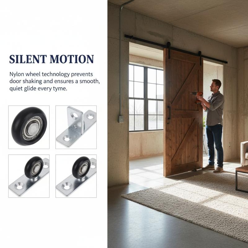 1/2Pcs Positioning Pulley Folding Door Accessories Bottom Guide Wheel Ultra-smooth Silencing Nylon Pulley Fixed Wheel