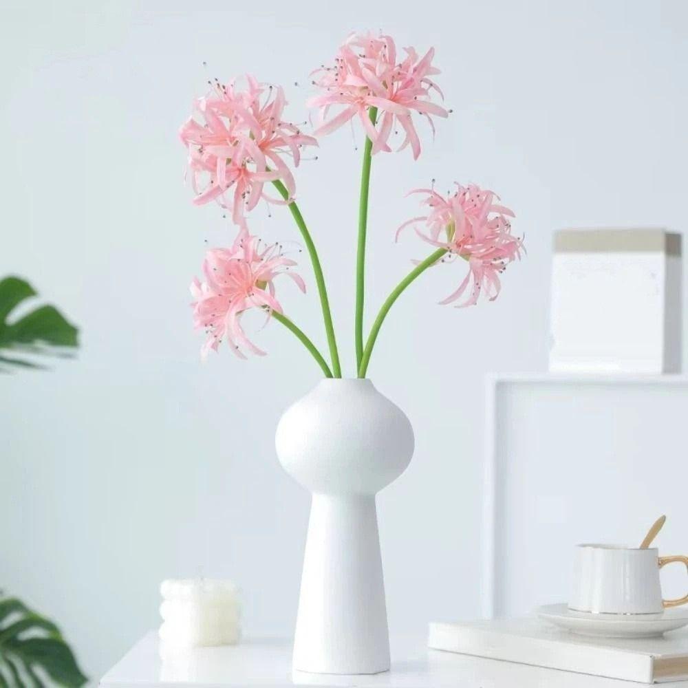 2 Heads Simulation Lycoris Flower Realistic Artificial Silk Flower  Party Decorations