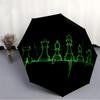 1pc Chess Heartbeat Automatic Folding Umbrella - Windproof Compact Travel Umbrella with Auto Open/Close, 8-Rib Heavy-Duty Shaft for Women/Men A008