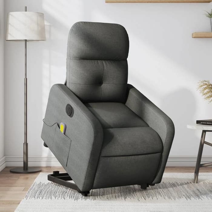 VidaXL Electric Massage Recliner, Relaxation Chair with Adjustable Backrest and Footrest, Salon Seat 3206823