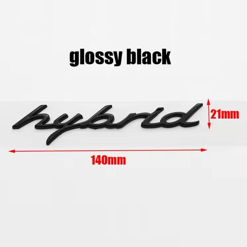 1pcs New 4 S Turbo E Hybrid ABS Car Fender Side Rear Trunk Emblem Badge Sticker Accessories