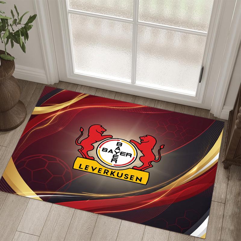 Bayer Leverkusen Football Design Crystal Velvet Carpet Cozy Non?Slip Printed Rug For Bedroom Living Room Entrance