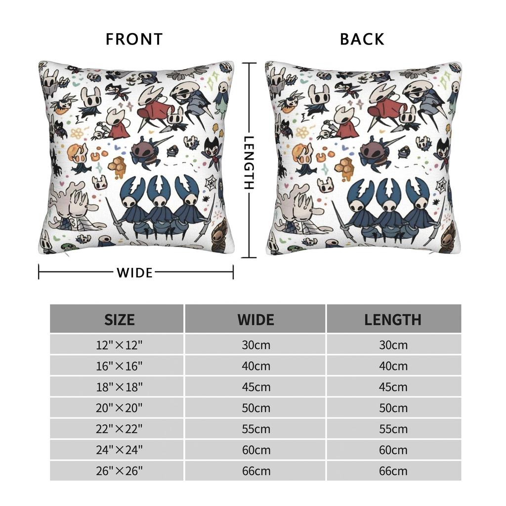 Hollow knight Cartoon Game Knight and Hornet Pillow Cover Soft Cushion Cover Retro Trendy Pillow Case For Sofa Car Home Decor