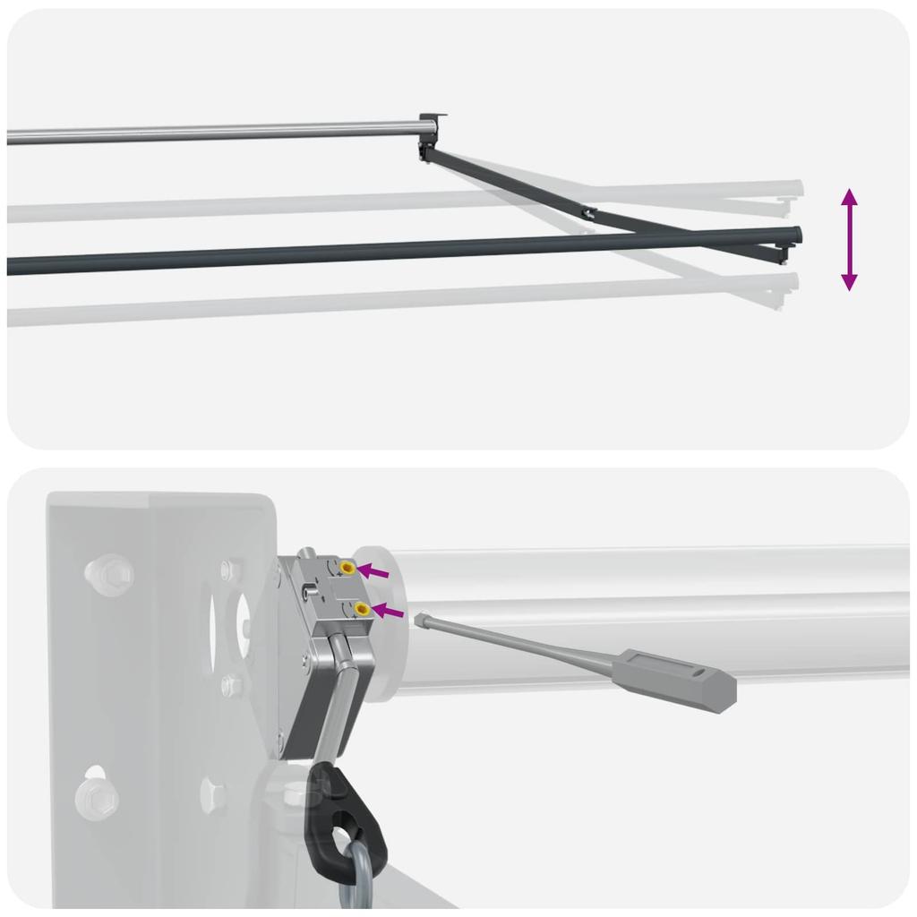 Electric Retractable Awning Anthracite 4 x 2 m