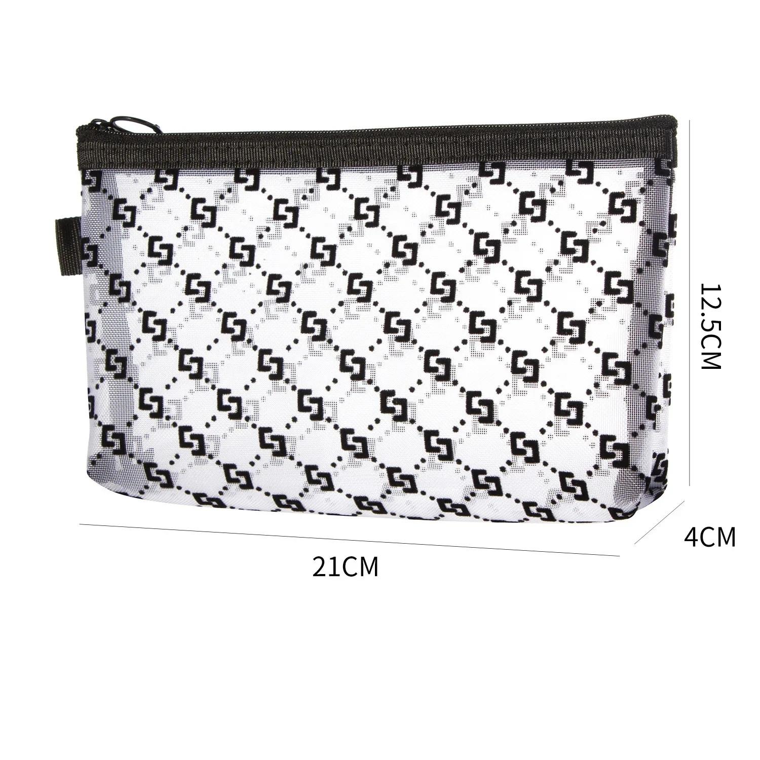 

Новая красочная сетчатая сумка с принтом в виде сердца, портативная косметичка, косметичка, мини-милый кошелек для монет, чехол для карт