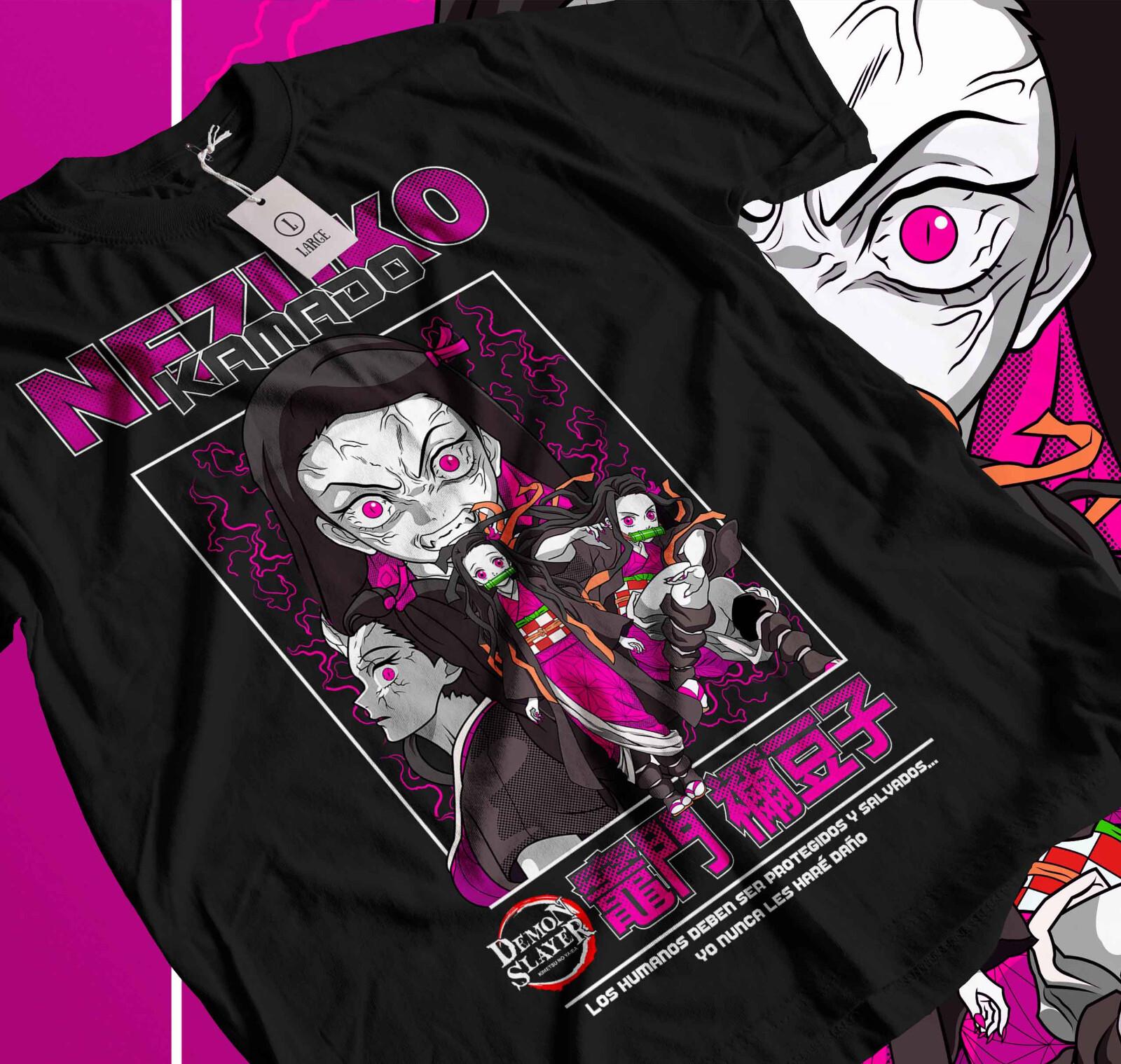Nezuko T-Shirt Mens Womens Tees Top Demon Slayer Kokushibo Kimetsu No Yaiba Tanjiro Shirt 474 3XL