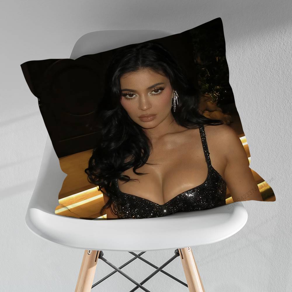 Sexy KKylie JJenner Actor Various Sizes Square Pillow Case For Car Home Bedchamber Decor Birthday Gift