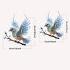 Crystals Skys Bluebirds Stained Art Ornaments,Vibrant 2D Acrylic Colored Birds With Chain,Crystals Birds Hanging Decoration