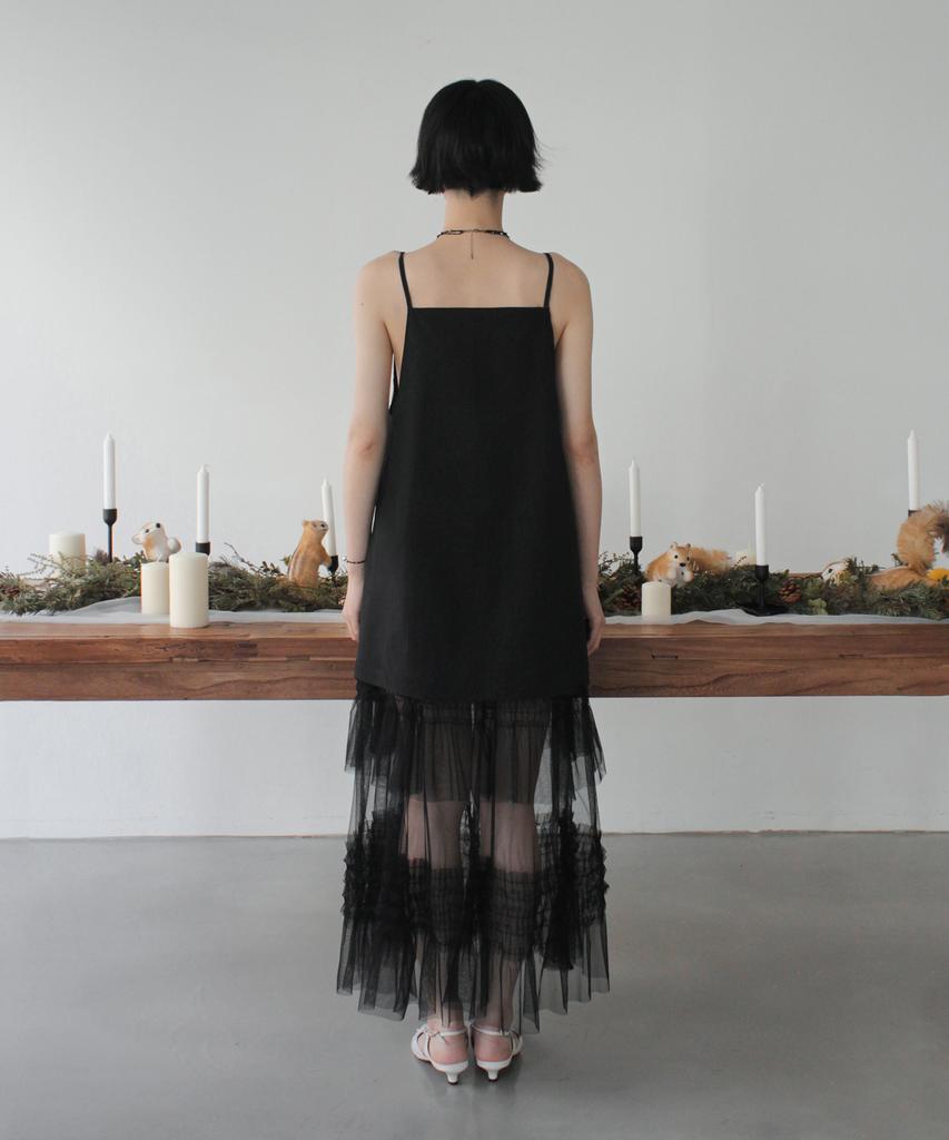 RUBATI Tulle Layered Maxi Dress_Black