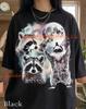 Vintage Galaxy Raccoons Moon Comfort Colors® Tshirt, Trash Panda Retro Space Faded Tee, Animal Y2K Streetwear Funny Gift