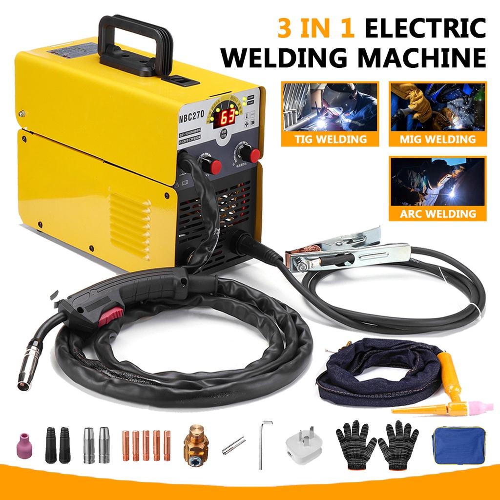 3 in 1  Mig Welding Machine Semi-Automatic Inverter Tig Argon Arc Gas-Less Mig Welder Synergy MIG ARC TIG Welder 31.5*15.5*23cm