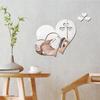 Self-Adhesive Heart Wall Stickers: 3D Acrylic Mirror for Living Room Decoration