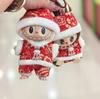 15cm Labubu Keychain Figure Outfit: New Year Style Pendant Clothing Set