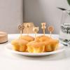 6/8Pcs Cartoon Bear Squirrel Shape Fruit Fork for Toddler Lunches Decorative Food Picks Reusable Lunch Box Toothpick Set Decor