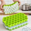 Thickened 37 Hole Honeycomb Ice Tray with Lid, Essential for Holiday Drinks and Frozen Desserts, Ice Mold, Refrigerator Ice Storage