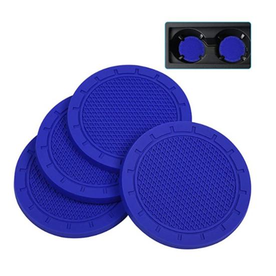 Car Coasters Anti Slip PVC Cup Holder Insert Mats 2.76" Diameter Compact Cup Holders Universal Car Interior Vehicle Accessories