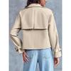 Trench da Donna Corto Doppiopetto Capospalla Casual