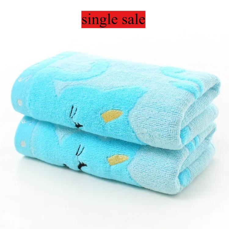 1pc Soft Children Baby Towel Washcloth Bathing Feeding Cartoon Cat Cotton Towel for Newborn Infant Handkerchief Shower Cloth