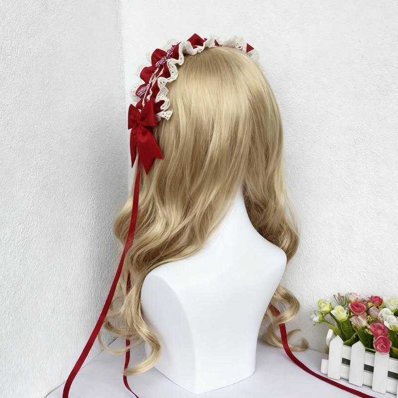 Stylish Lace Bows Headband Comfortable Hairpiece Breathable Hairband Perfect For Anime Conventions Fashion Accessories